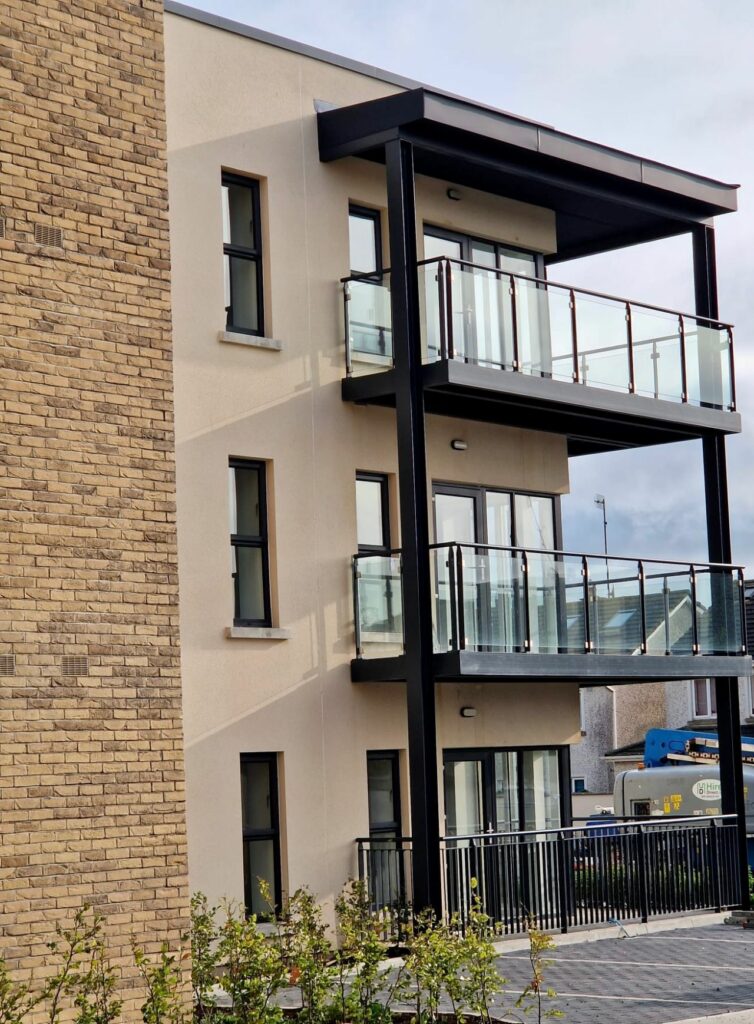 Hot dip galvanized balconies painted with Galvacoat (3)